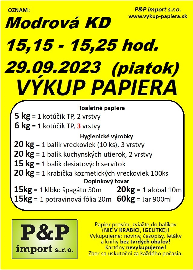 výkup papiera